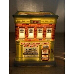 Vtg 1994 American Landmarks Collection Christmas Village Bossie's Barber Shop